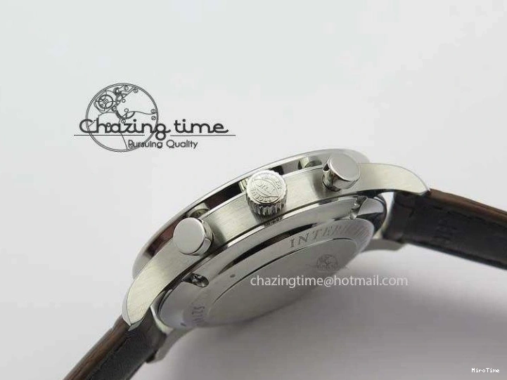 MIROTIME 0719 Supportive Portuguese Chrono IW371431 ZF 1:1 Best Edition Gray Dial On Brown Leather Strap A79350 (Slim Movement) 7261